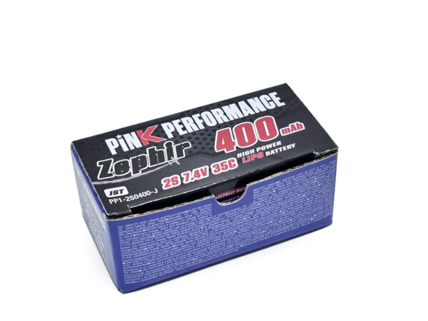 Pink Performance Zephir Lipo 2s 7.4v-400-35c (Jst) 40x21x15mm 24g