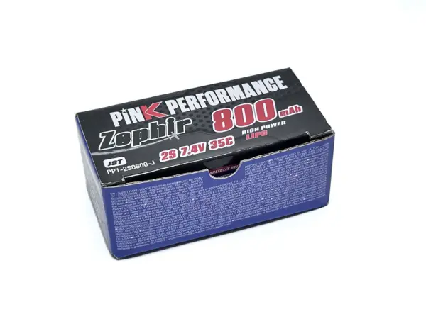 Pink Performance Zephir Lipo 2s 7.4v-800-35c (Jst) 70x31x15mm 49g