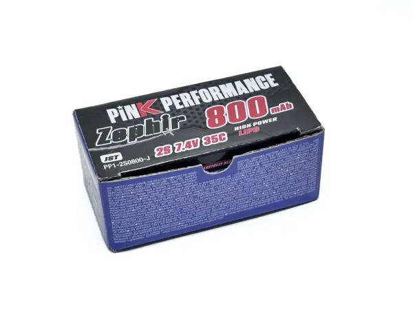 Pink Performance Zephir Lipo 2s 7.4v-800-35c (Jst) 70x31x15mm 49g