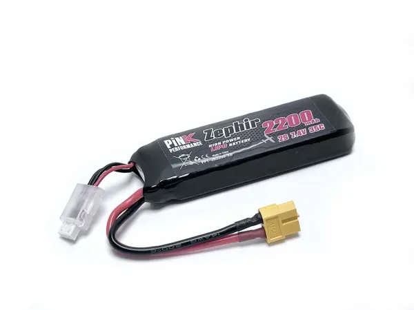 Pink Performance Zephir Lipo 2s 7.4v-2200-35c (Xt60) 106x35x15mm 122g