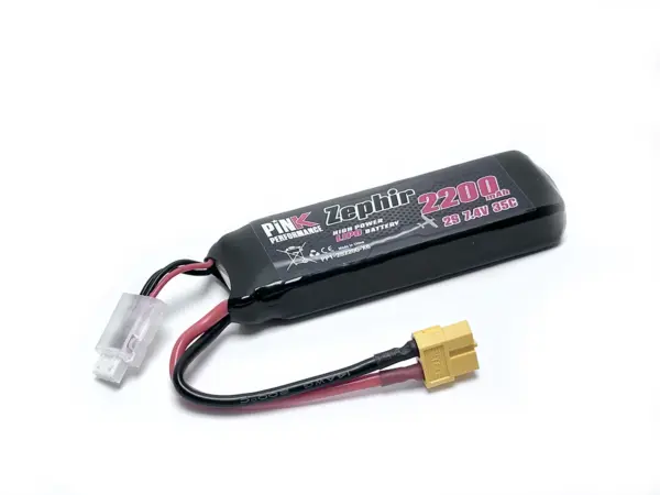 Pink Performance Zephir Lipo 2s 7.4v-2200-35c (Xt60) 106x35x15mm 122g