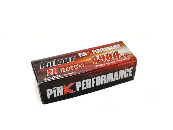 Pink Performance Pulsar Lipo 2s 7.6v-7900-130c (5mm) 139x47x26mm 318g