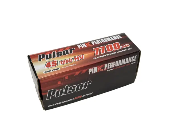Pink Performance Pulsar Lipo 4s 15.2v-7700-130c(5mm) 139x47x48mm 600g