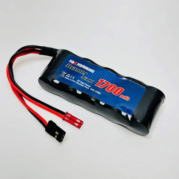 Pink Runner Rx Nimh 6.0v-1700 (Dual Jr-Jst) 84x32x12mm 120g - STD