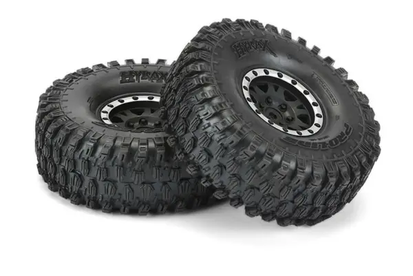 Proline Hyrax 1.9" Predator on Impulse BLK/Silv B/Lock Wheels