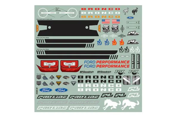 Proline 2021 Ford Bronco Clear Body Set + Acc (290mm)