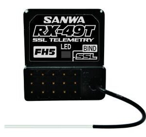 Récepteur Sanwa Rx-49t 4 Voies Fh5 SXR Waterproof Antenne Externe