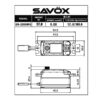 Savox Low Profile Brushless Hv Digi 12kg/0.08s@7.4v - Black - Image 3