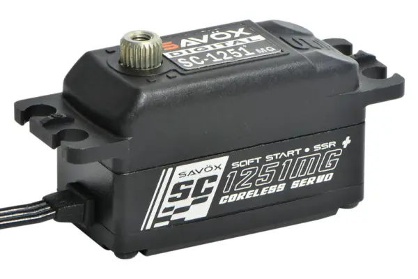Savox Digi Low Profile Servo 9kg @ 6v -Black Edition - Plus
