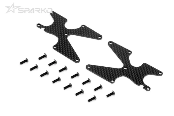 Sparko F8 Carbon Rear Arm Inserts 2mm - 2pcs