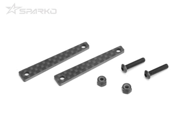 Plaque Carbone Renfort Châssis Arrière 2mm Sparko F8 (2)