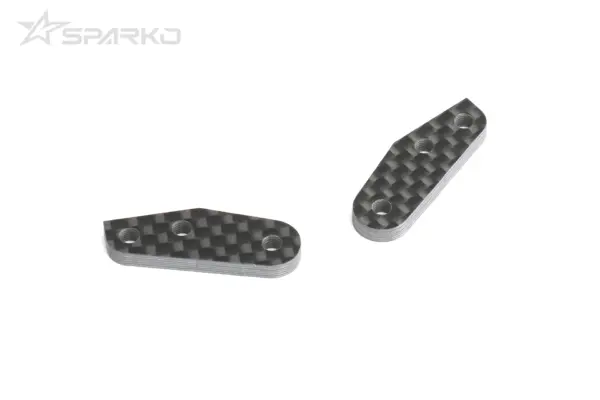 Sparko F8t Carbon Fiber Steering Knuckle Plate 3.0mm (2)