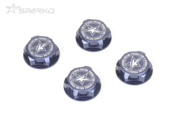 Sparko F8 7075 17mm Aluminum Covered Serrated Wheel Nut (4)