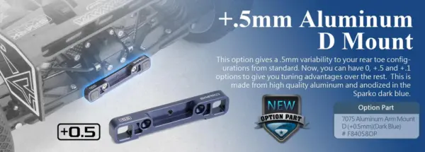 Sparko F8 7075aluminum Arm Mount D (+0.5mm)