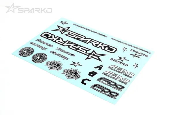 Sparko F8 Body Sticker-Black and White