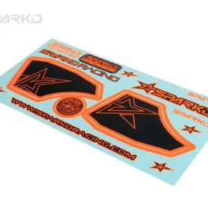 Autocollant d'Aileron Sparko F8 Orange Fluo