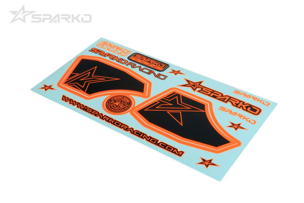 Autocollant d'Aileron Sparko F8 Orange Fluo
