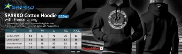 Sparko F8 Hoodie Black Byw-F8 Size M