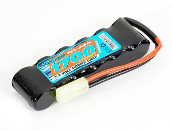 Voltz 1700mah 7.2v Nimh Straight Battery Pack W/ Mini Tamiya