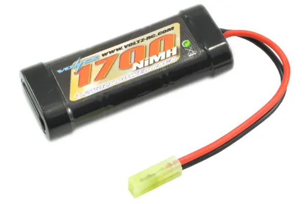 Voltz 6 Cell 1700mah 7.2v Nimh Stick Battery W/ Mini Tamiya Plug