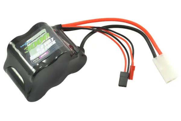 Voltz 3000mah 6.0v Receiver Sub-C Pack Hump Battery W/Bec/Jr Plug
