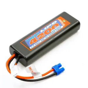 Voltz 4200mah Round/Oval Case 2s 40c 7.4v Lipo Stick Pack - Ec3