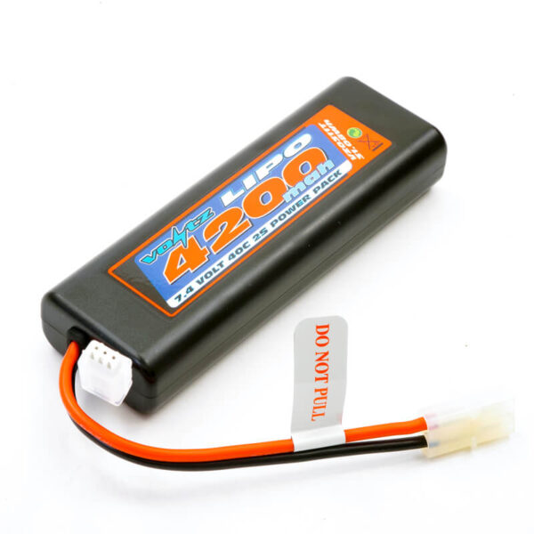 Voltz 4200mah Round/Oval Case 2s 40c 7.4v Lipo Stick Pack - Tamiya