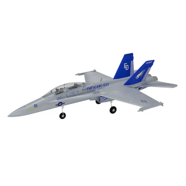 Xfly Twin 40mm F-18 Edf 705mm Jet Without Tx/Rx/Batt - Grey