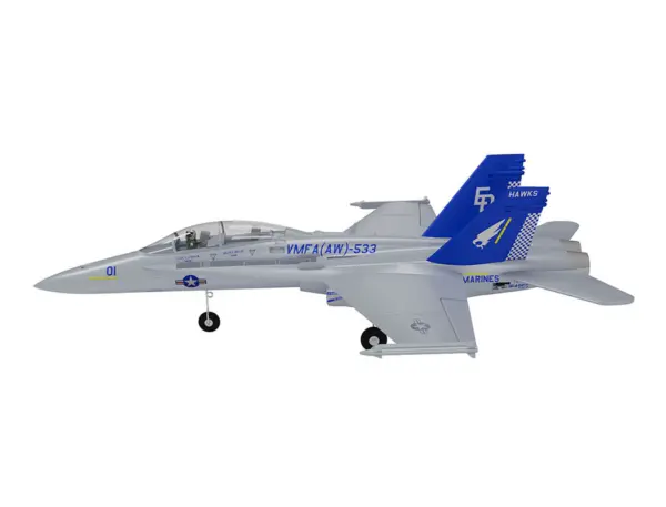 Xfly Twin 40mm F-18 Edf 705mm Jet Without Tx/Rx/Batt - Grey