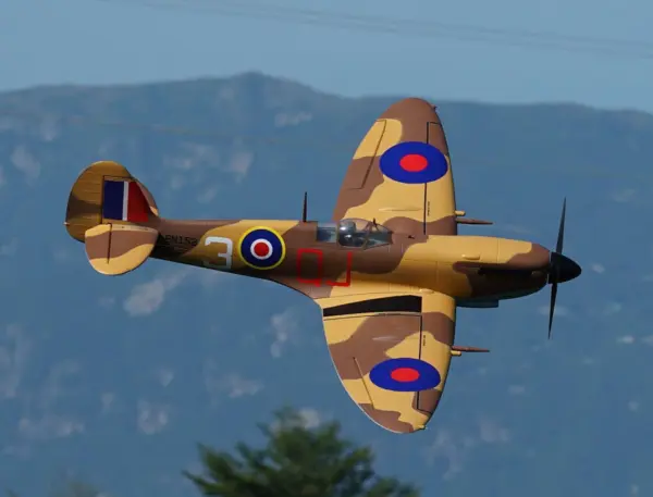 Xfly Supermarine Spitfire Mkix Brown 1200mm No Landing Gear Without Tx/Rx/Bat