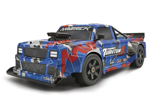 Maverick Rc Quantumr Flux 4s 1/8 4wd Race Truck - Blue/Red