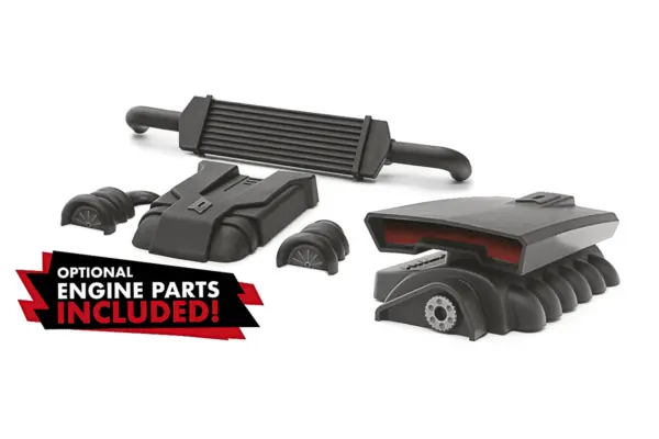 Maverick Rc Quantumr Flux 4s 1/8 4wd Muscle Car - Black/Red