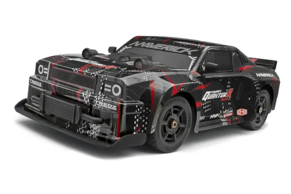 Maverick Rc Quantumr Flux 4s 1/8 4wd Muscle Car - Black/Red