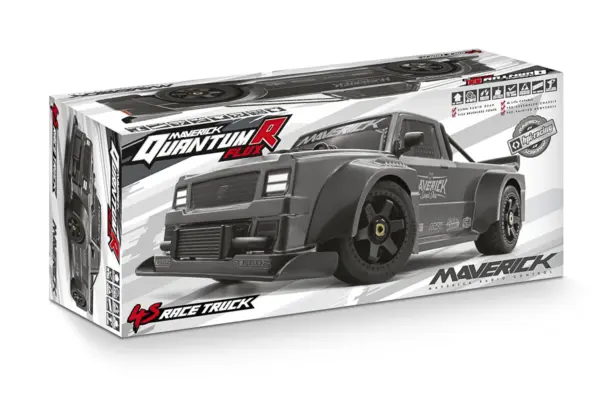 Maverick Rc Quantumr Flux 4s 1/8 4wd Race Truck - Grey
