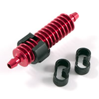 Fastrax 1/8th Exhaust Gas Cooler Red W/Mounts