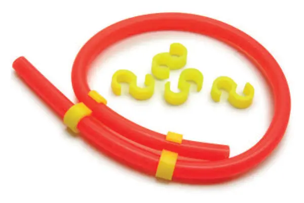 Fastrax Fuel Tube Clips (6) Yellow
