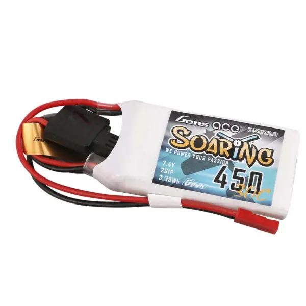 Gensace Soaring LiPo 2S 7.4V-450-30C(JST) 56.5x31x9mm 33g