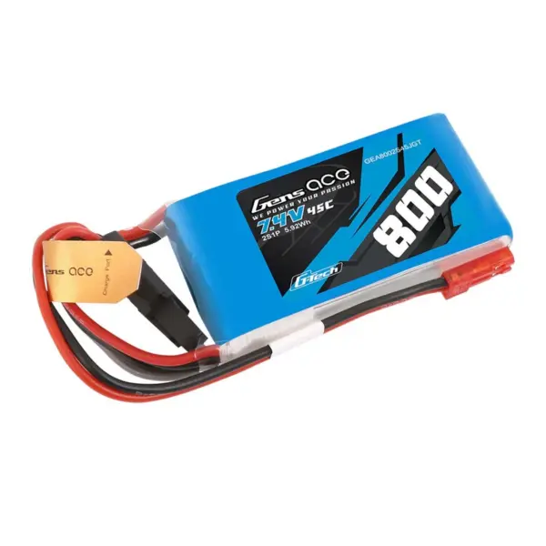 Gensace Soaring Lipo 2s 7.4v-800-45c (Jst) 55x30x16mm 50g
