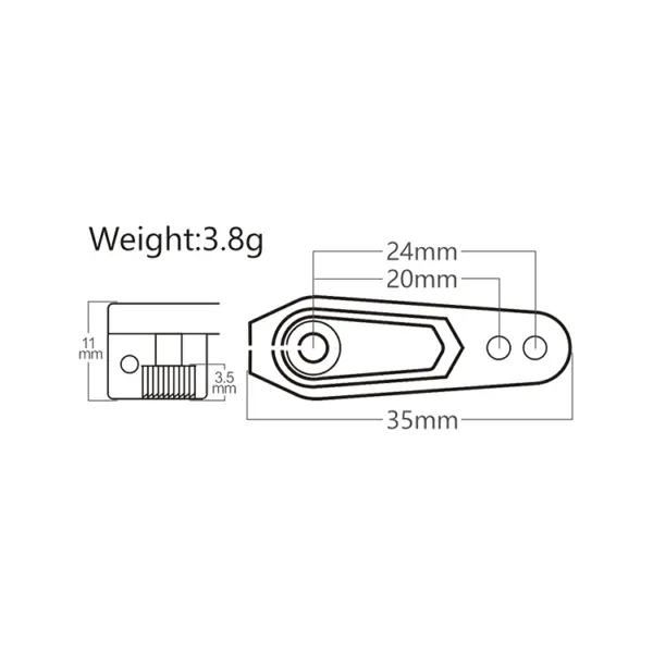 Power Hd Aluminum Servo Horn 20-24mm 25th