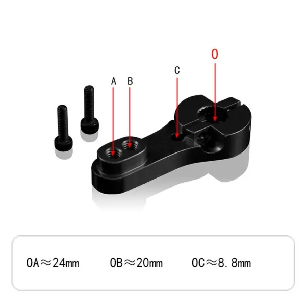 Black Aluminium Super Strong Servo Horn 25t