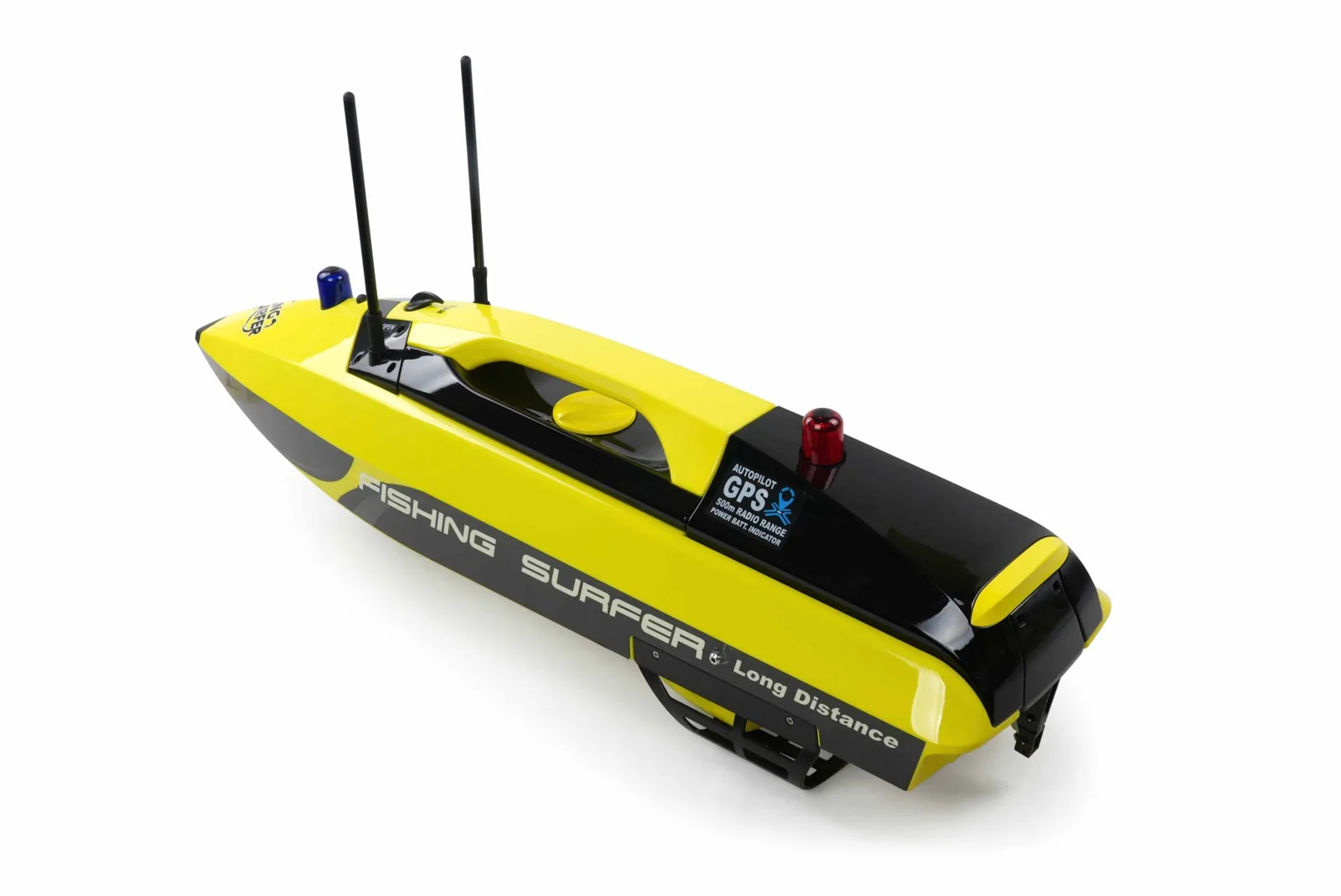 Joysway Fishing Surfer V3 bait boat, rear three-quarter view