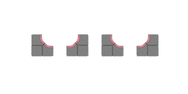 Kyosho Mini-Z Grand Prix Circuit30 Large Corner Set (12pcs)