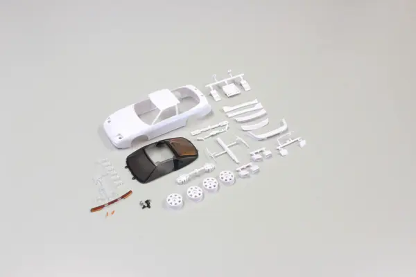 Bodyshell Nissan 180SX Mini-Z + 4WD Rims (White Body)