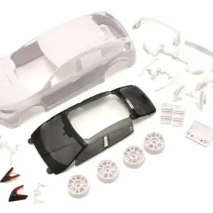 Bodyshell Honda Civic Mini-Z + 4WD Rims (White Body)