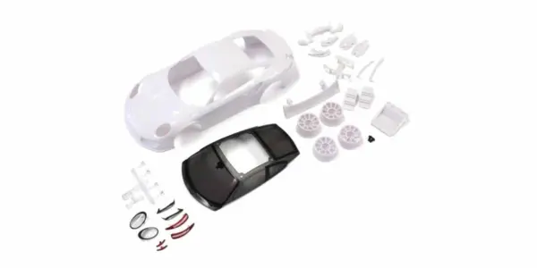 Kyosho Mini-Z Porsche 911 GT3 RS White Body Set + 2WD Rims