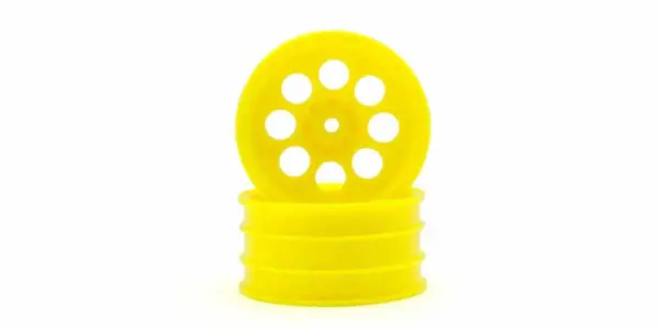 Kyosho Optima Mid Yellow 50mm Front 8 Holes Wheel (2)