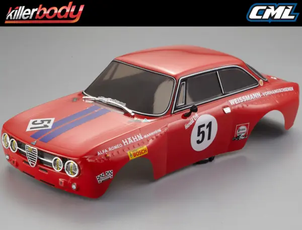 Killerbody Alfa Romeo 2000 Gtam 190mm Finished Body Red
