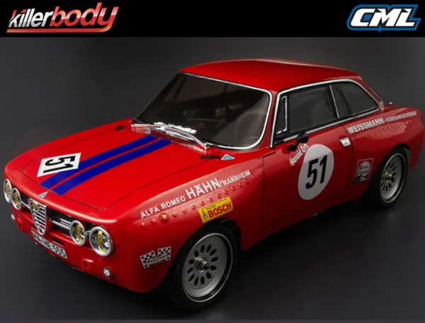 Killerbody Alfa Romeo 2000 Gtam 190mm Finished Body Red