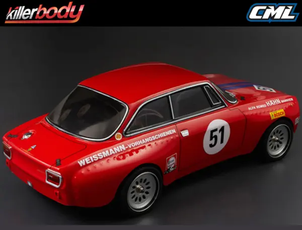Killerbody Alfa Romeo 2000 Gtam 190mm Finished Body Red