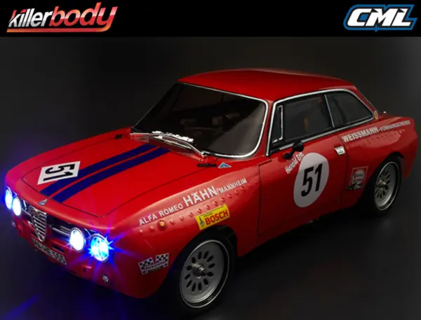 Killerbody Alfa Romeo 2000 Gtam 190mm Finished Body Red